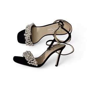 Jessica Simpson Suede Pearl Stiletto  Sandals 🔥